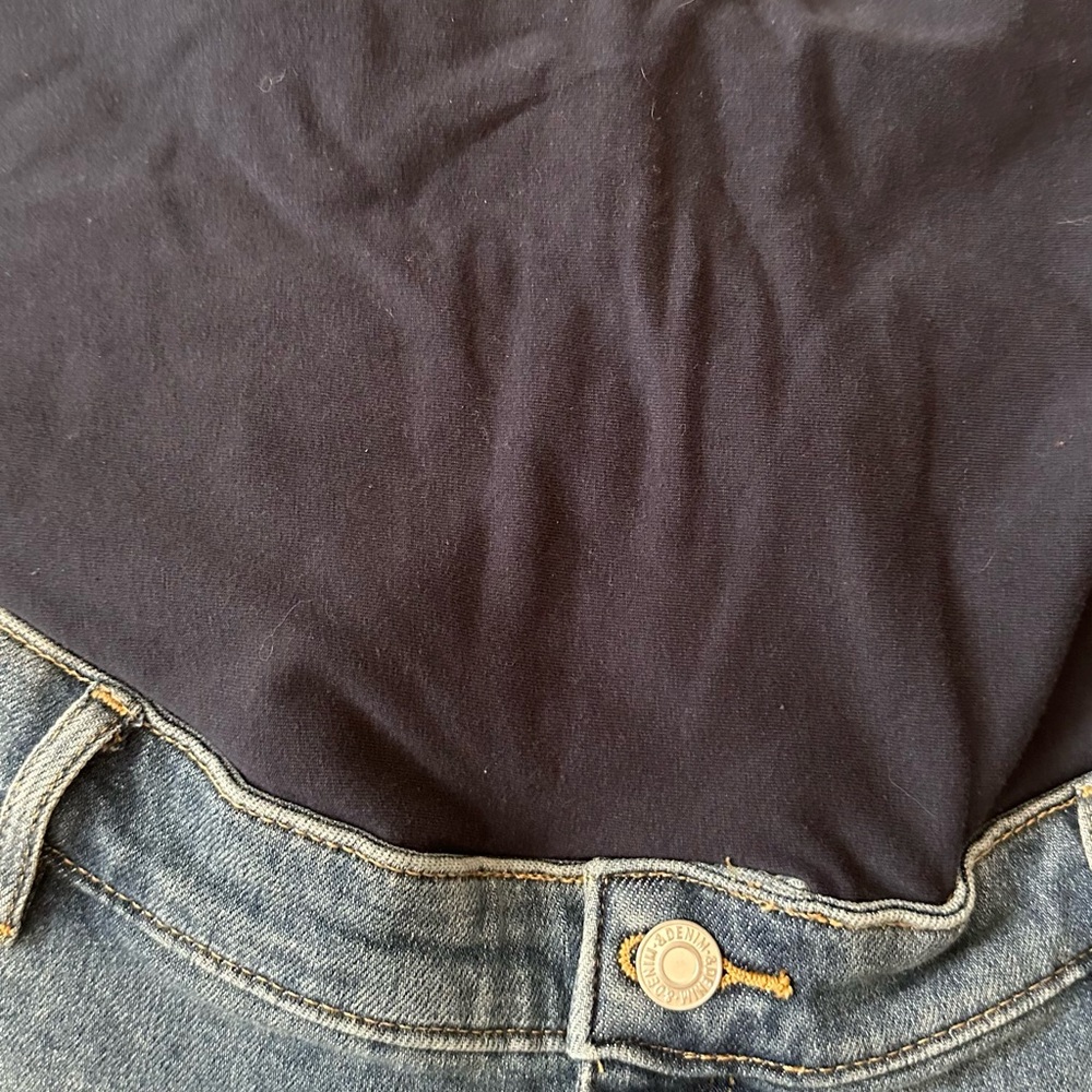 H&M Women's Maternity Straight Leg Jeans - Dark Blue - Picture 3 of 6